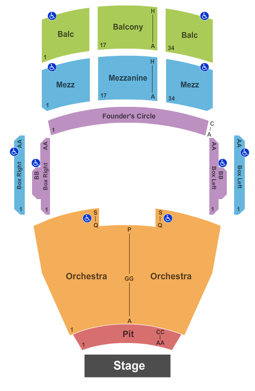 Fred Kavli Theatre At Bank Of America Performing Arts Center Les Miserables Seating Chart