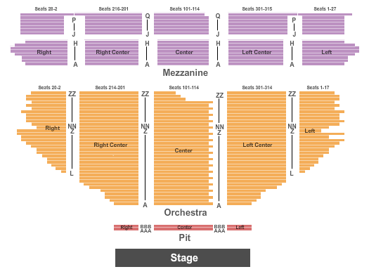 Hollywood Pantages Theatre Les Miserables Seating Chart